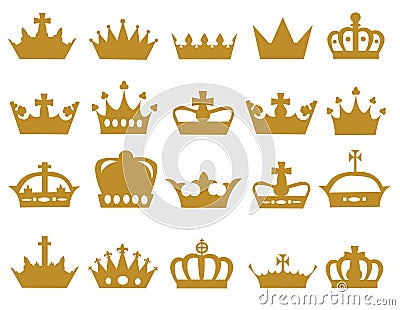 Crowns Vector Illustration