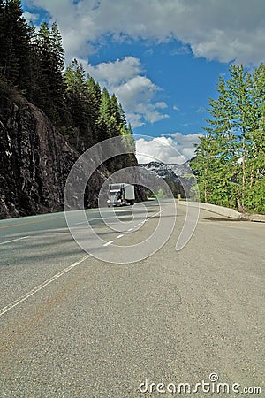 Crowsnest Highway, BC, Canada. Stock Photo