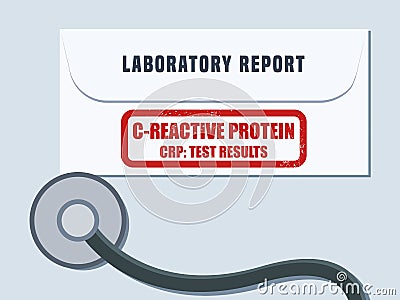 CRP blood test lab results Vector Illustration