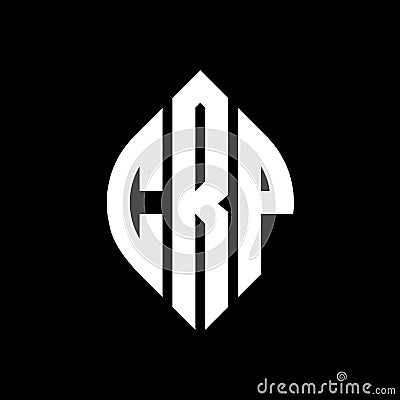 CRP circle letter logo design with circle and ellipse shape. CRP ellipse letters with typographic style. The three initials form a Vector Illustration