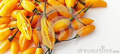 Fidalga pepper in white background detail Stock Photo