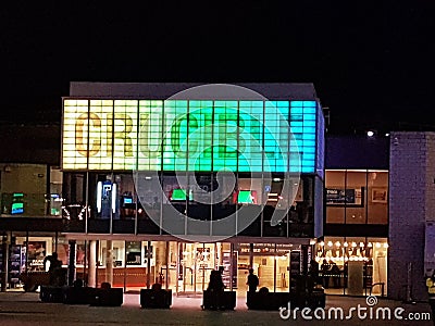 Crucible Theatre at night Editorial Stock Photo