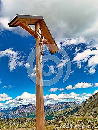 Crucifix Jesus Christ The crucifixion of the mountain Stock Photo