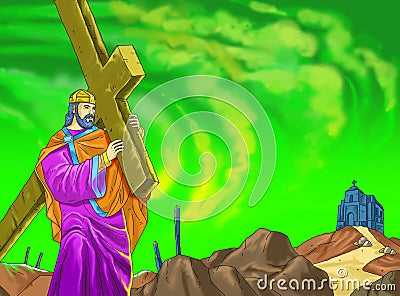 Crucifixion2 calendar christian idea page Stock Photo