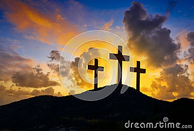 Crucifixion cross symbol of Golgotha Stock Photo