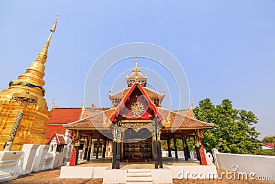 Cruciform shaped pavilion Stock Photo