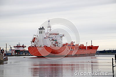 Crude oil tankers in the westport harbor in the port of Amsterdam in the Netherlands Editorial Stock Photo