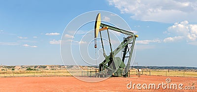 Crude Oil Well Drilling Pump Stock Photo