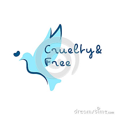 Cruelty free label, cosmetic product quality Vector Illustration