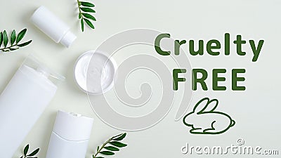 Cruelty-free natural cosmetic products set Stock Photo