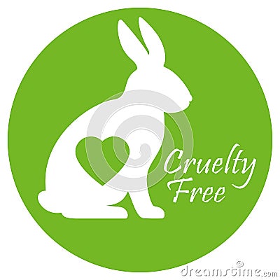 Cruelty free vector logo Vector Illustration