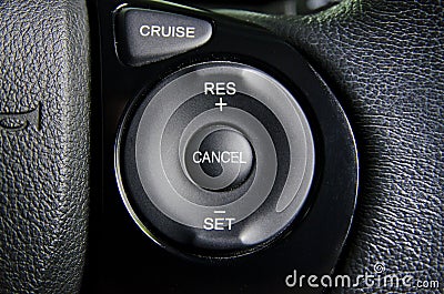 Cruise Control Button Stock Photo