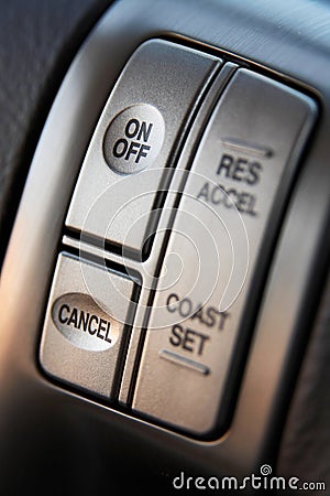 Cruise control buttons Stock Photo