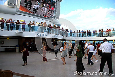 Cruise dancing Editorial Stock Photo