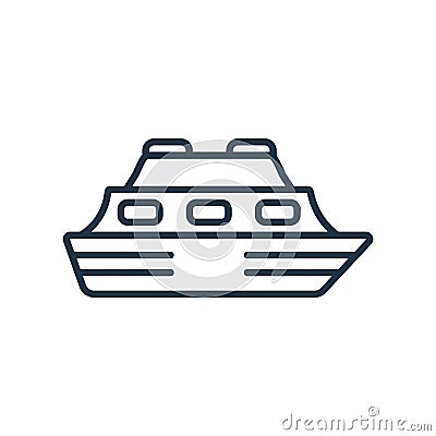 Cruise icon vector isolated on white background, Cruise sign Vector Illustration