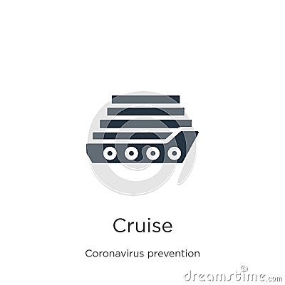 Cruise icon vector. Trendy flat cruise icon from Coronavirus Prevention collection isolated on white background. Vector Vector Illustration