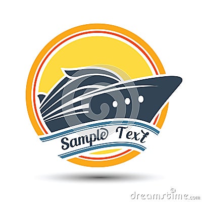 Cruise label Vector Illustration