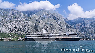 Cruise liner in the adriatic ocean against Stock Photo