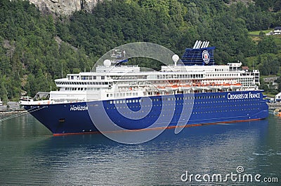 Cruise Liner Horizon Editorial Stock Photo