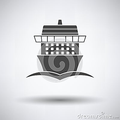 Cruise liner icon front view Vector Illustration