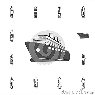 cruise liner logo icon. Detailed set of Ships icons. Premium quality graphic design sign. One of the collection icons for websites Stock Photo
