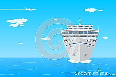 Cruise liner Vector Illustration