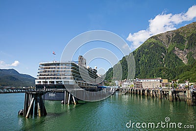 Cruise Liner in Alaska Editorial Stock Photo