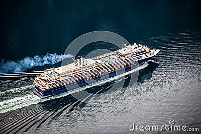 Cruise Liners On Hardanger fjorden, Norway Stock Photo