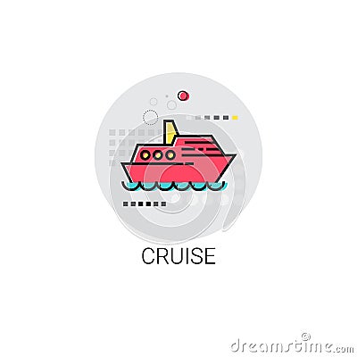 Cruise Sea Travel Vacation Icon Vector Illustration