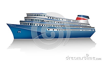 Cruise ship Vector Illustration