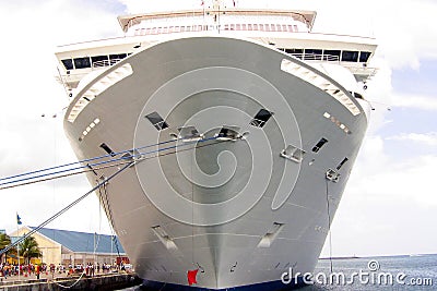 Cruise ship in harbor Stock Photo