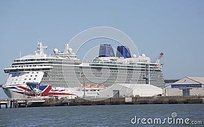 Cruise ship, the Britannia by P & O Cruises Editorial Stock Photo