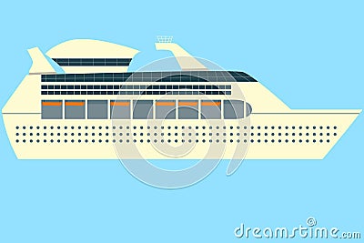 Cruise ship concept Vector Illustration