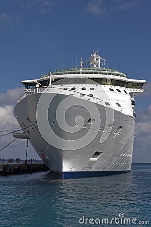 Cruise Ship Docked Stock Photo