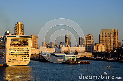 Cruise ship in port Editorial Stock Photo
