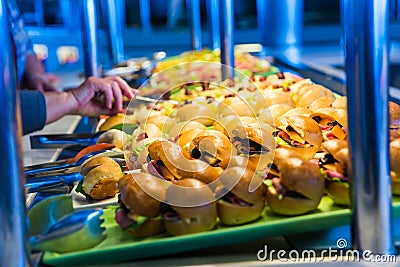 Cruise ship food buffet Stock Photo