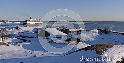 Cruise ship Gabriella leaves from Helsinki Editorial Stock Photo