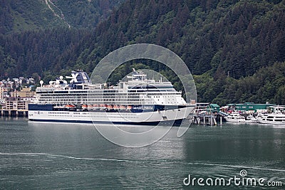 Cruise Ship in Juneau Editorial Stock Photo