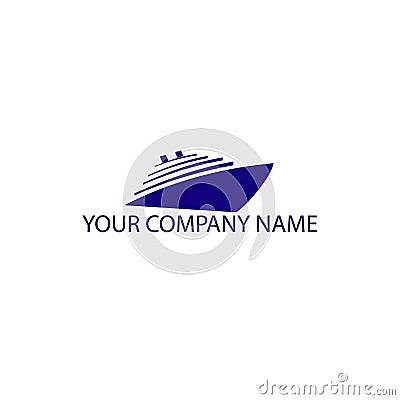 Cruise Ship Logo Logo Vector ai. Stock Photo