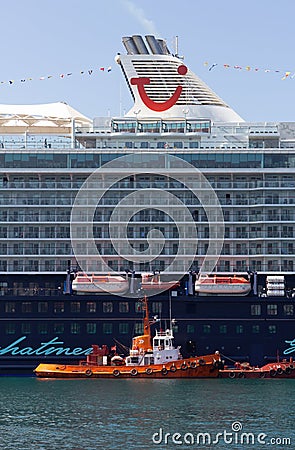 Cruise Ship Moored in Trieste Editorial Stock Photo