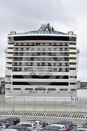 The cruise ship MSC Divina Editorial Stock Photo