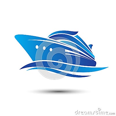 Cruise Ship Vector Illustration