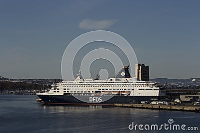 Cruise ship in oslo harbor Editorial Stock Photo