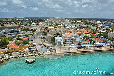 Cruise ship port in Bonaire Stock Photo