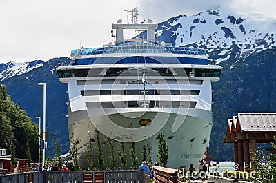 Cruise ship, Skagway, Yukon, Alaska Editorial Stock Photo