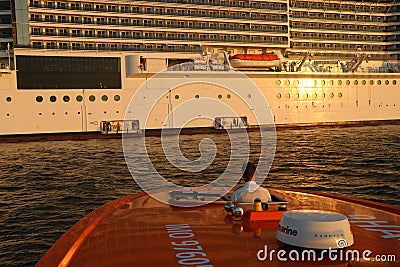 Cruise ship tender boat Editorial Stock Photo