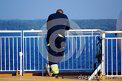 Cruise ship travel, Langesund, Norway. Editorial Stock Photo