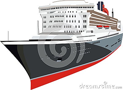 Cruise ship Vector Illustration