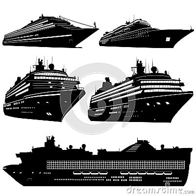 cruise ship vector Vector Illustration