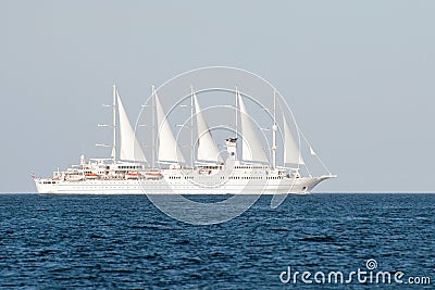 Cruise ship on voyage Stock Photo